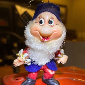 Vintage Walt Disney Snow White Dwarf Christmas Ornament