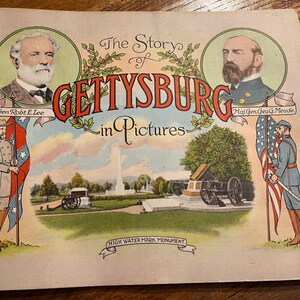 Vintage Booklet, The Story of Gettysburg in Pictures