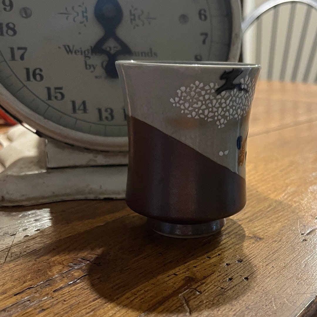 Vintage Japanese Tea Cup Featuring Rickshaw Cart - Etsy