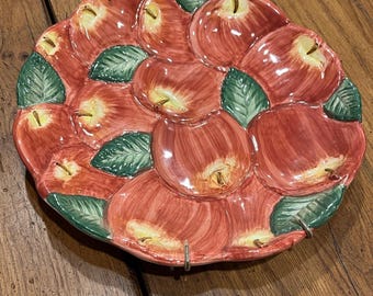 Vintage Fitz & Floyd Embossed Apple Plate