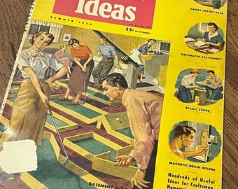 Vintage Magazine,  Popular Mechanics, Useful Ideas, Summer 1952