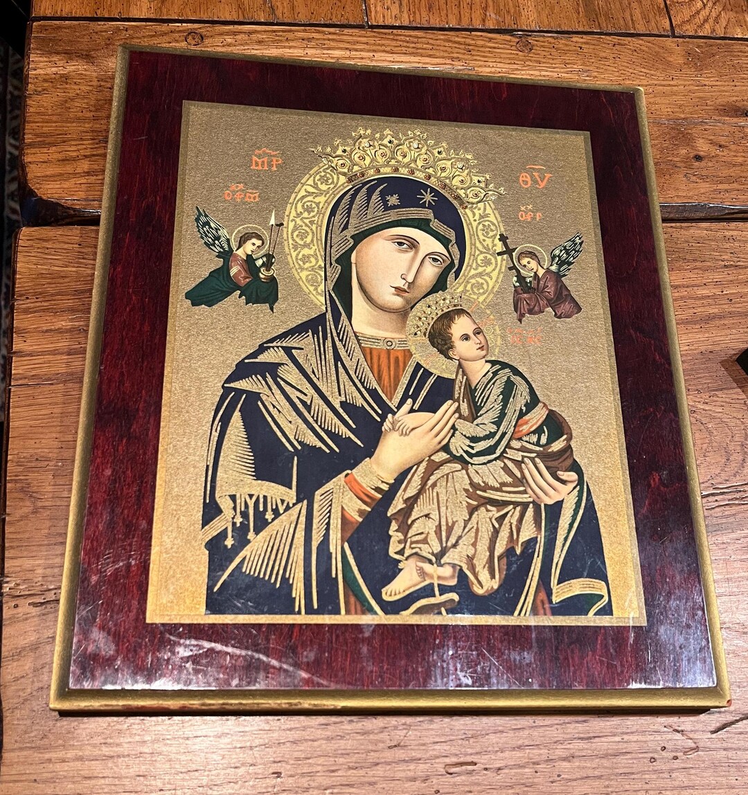 Vintage Byzantine Our Lady of Perpetual Help Wall Plaque - Etsy