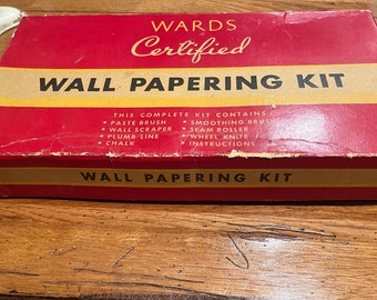 Vintage Montgomery Wards Certified Wallpapering Kit