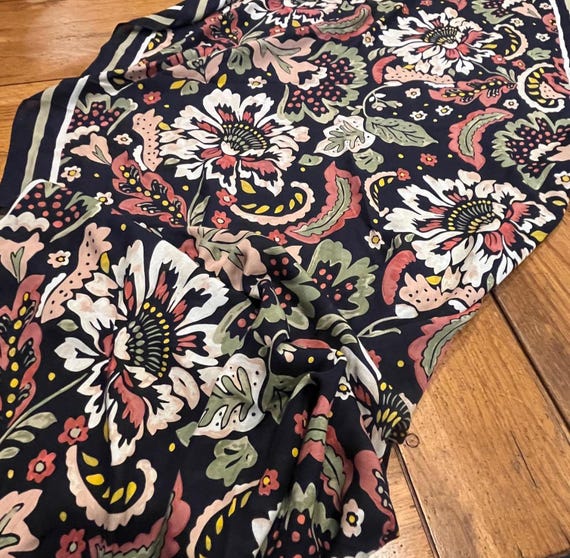 Vintage Mid Century Oversized Rectangular Scarf - image 4