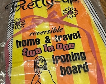 Vintage Pretty-Up Reversible Ironing Board for Home and Travel, 1960s