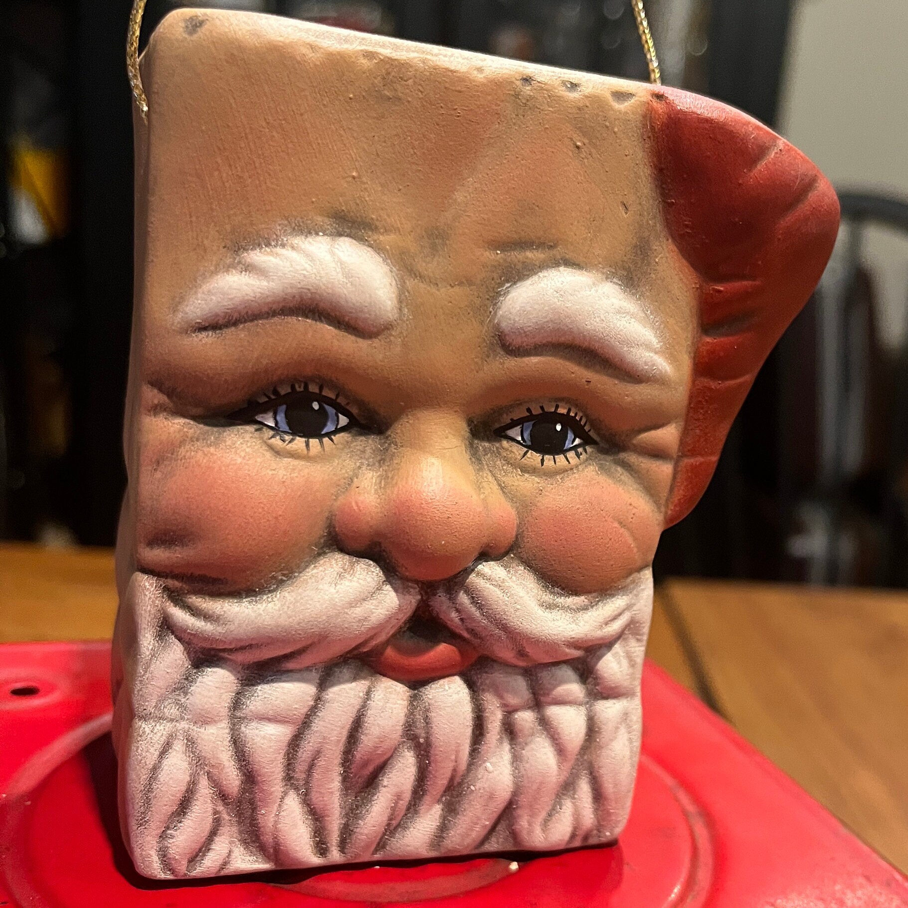 Vintage Ceramic Santa Box - Etsy