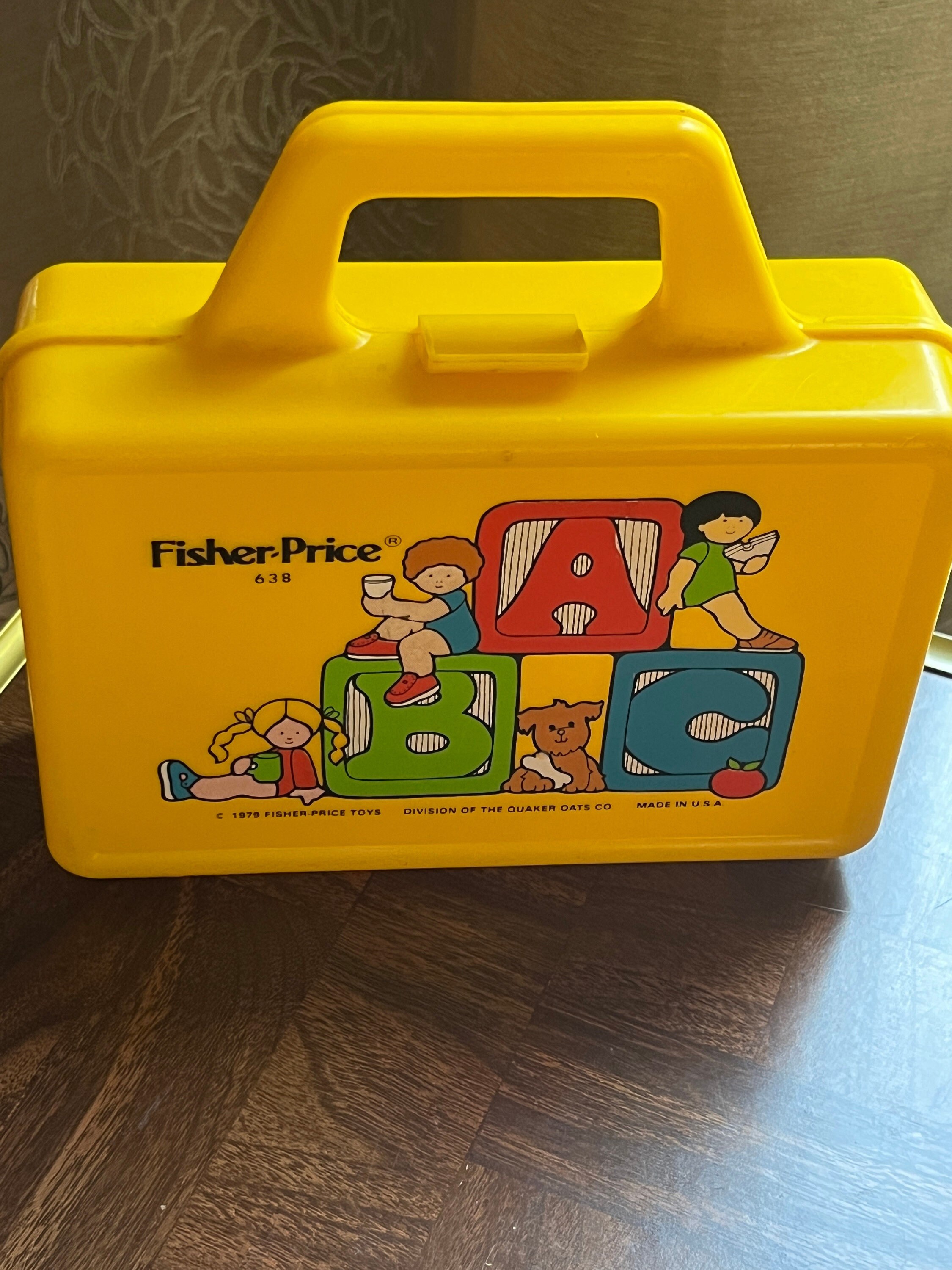 Fisher Price Lunchbox Vintage 1979 638 ABC Play School Lunch Box With  Thermos Toy Vintage 1970s 