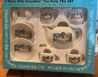 1988 Fitz & Floyd FF Ceramic Marie Antoinette Teapot Kittens of 
