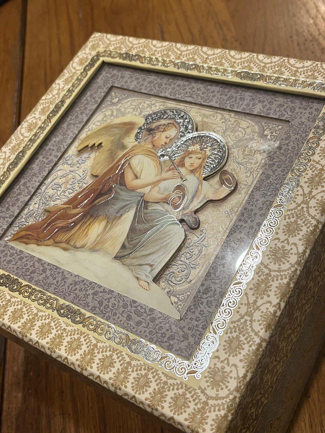 Vintage Heavy Duty Cardboard Shadow Angel Box, by Punch Studio - Etsy