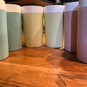 Vintage Set of 6 Insulated NFC Plastic Tumblers, Made in USA