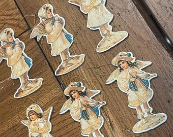Set of 6 Vintage Decorative Victorian Ornaments, Merrimack, 1987