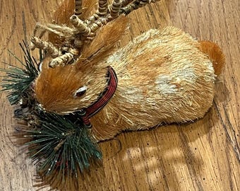 Vintage Christmas Deer Figurine