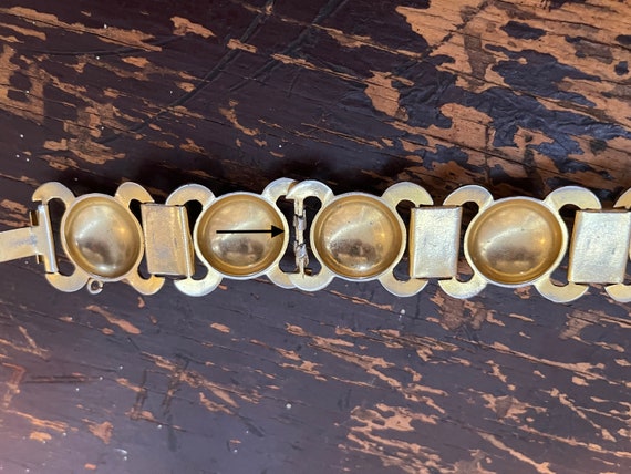 Vintage Mid Century Damascene Lucite Bracelet - image 5