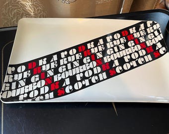 Vintage Bar Serving Tray - Drinks, 1960s or 70s