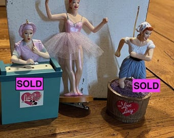 Vintage I Love Lucy Hallmark Ornaments, Choice of Three (Sold Separately)