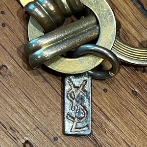 Vintage YSL Retro Chain Link Brass-Toned Belt