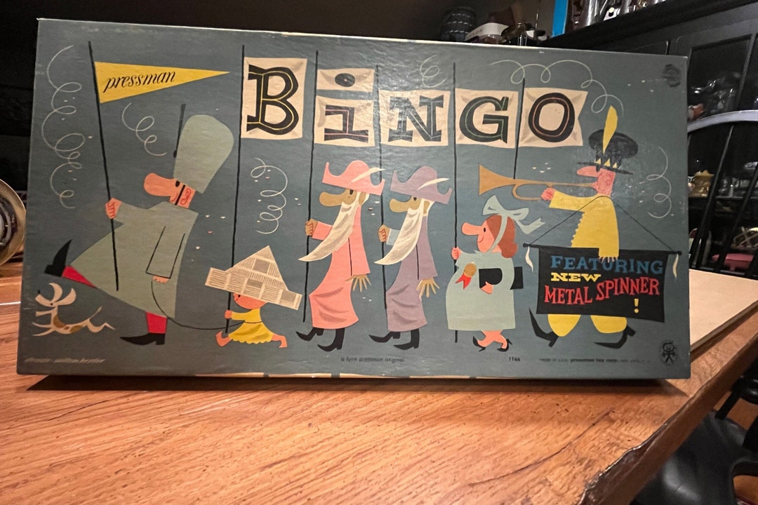 Vintage BINGO Game by Pressman 1950s Etsy