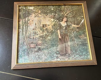 Vintage Framed Print, Joan of Arc, by Jules Bastien-Lepage, 1879