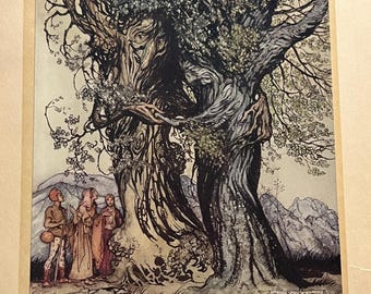 I Am Old Philemon!, Color Book Plate From A Wonder Book, by Nathaniel Hawthorne, Illustrated by Artist Arthur Rackham, 1922