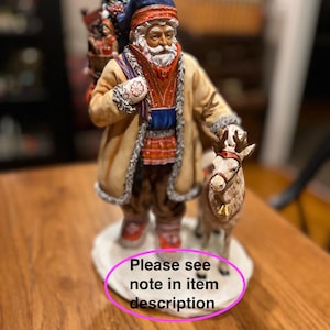Vintage The Laplander Santa, Pipka, 12-Inches Tall, 1990s (NOTE: This is a Rescue)