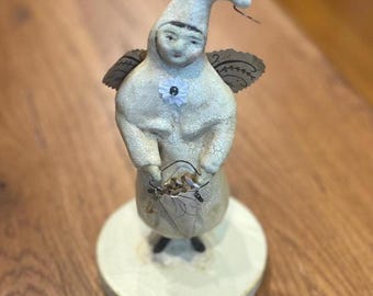 Vintage Nicol Sayre Winter White Angel Figurine, 2003