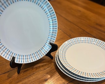 Vintage Set of (4) Narumi Elite "Confetti" Dinner Plates, 1950s-1960s