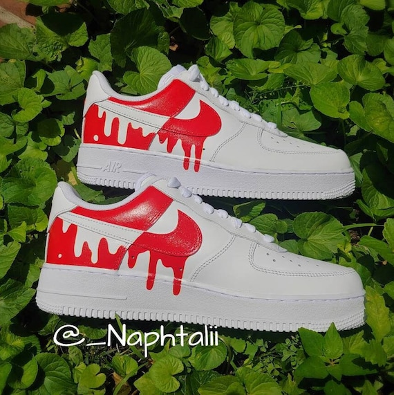 Af1 panda Drip Nike Custom | Etsy