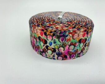 RUBAN GROS-GRAIN IMPRIMÉ ** 22 mm ** BÉBÉ MINNIE DAISY PLAGE PAPILLON au mètre