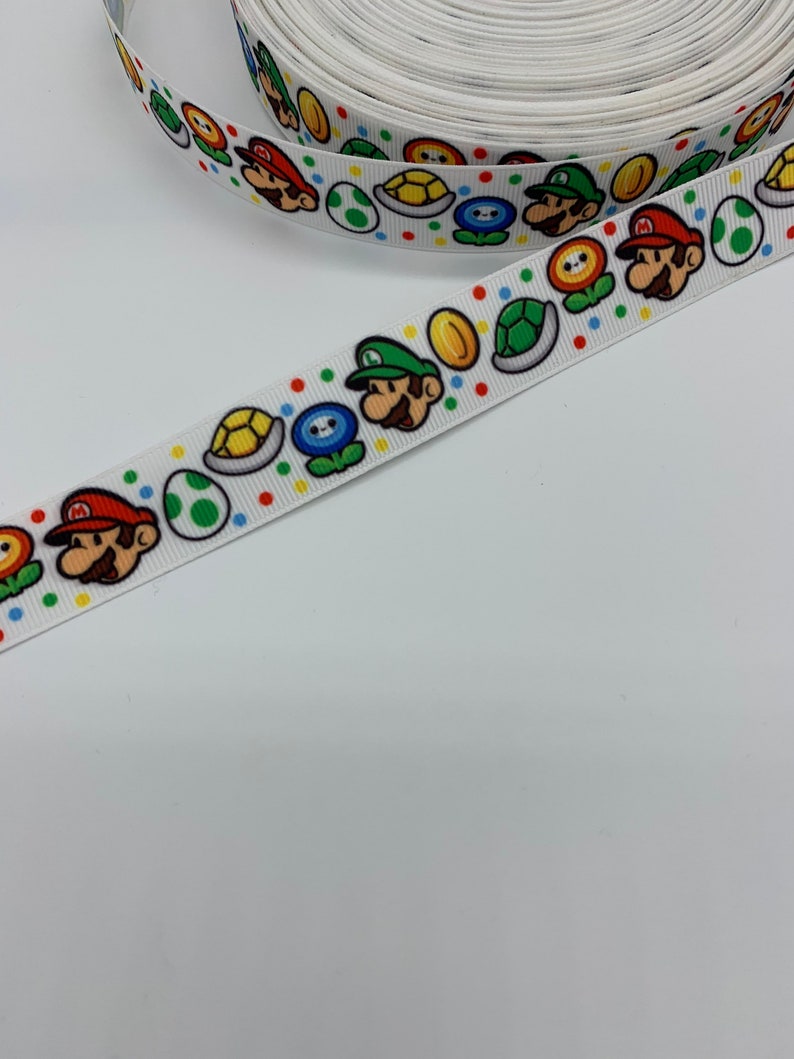 Super Mario 22mm Ribbon by the meter Etsy