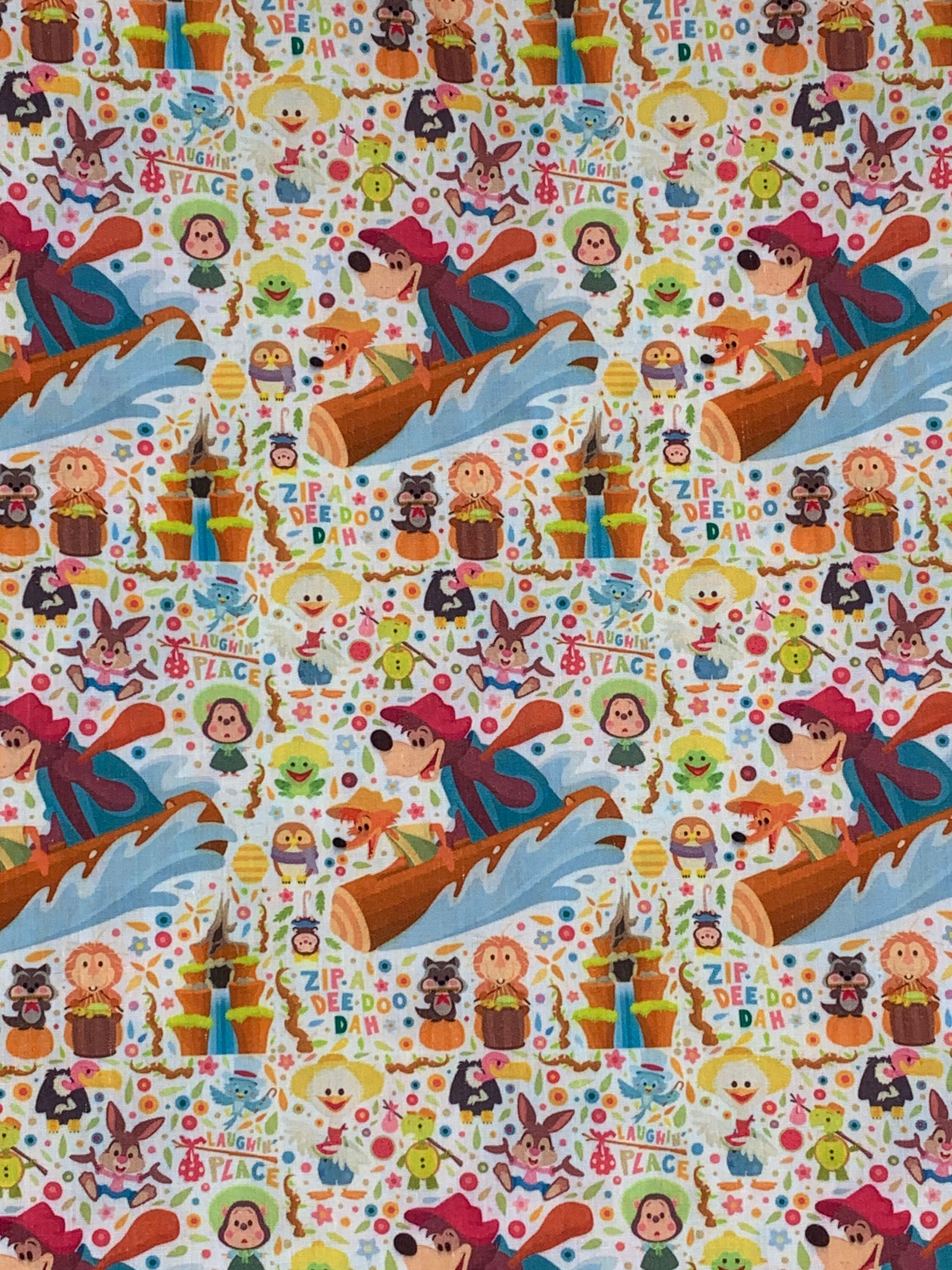 Splash Mountain Poly Cotton Fabric Etsy UK