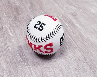 Béisbol bordado personalizado, béisbol personalizado, recuerdo de equipo personalizado, idea de regalo única, regalo de entrenador, regalo de equipo de temporada de béisbol, recuerdo