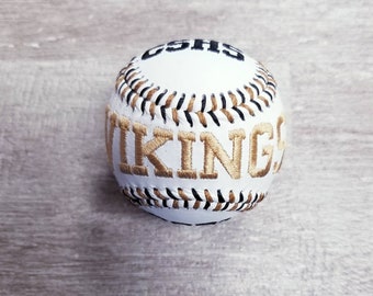 Béisbol bordado, béisbol personalizado, recuerdo del equipo personalizado, idea de regalo única, regalo de entrenador, regalo del equipo de la temporada de béisbol, recuerdo