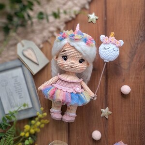 crochet pattern crochet unicorn unicorn doll crochet doll unicorn crochet PDF pattern English crochet pattern image 2