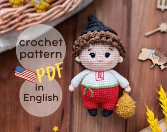 Crochet English pattern PDF. Amigurumi toys patterns. Ukrainian doll crochet pattern. Ukrainian boy. Crochet pattern.