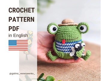 Crochet frog pattern | Crochet pattern | Crochet toy | Amigurumi pattern | Frog crochet tutorial | Crochet Pattern in English