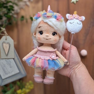 crochet pattern crochet unicorn unicorn doll crochet doll unicorn crochet PDF pattern English crochet pattern image 3