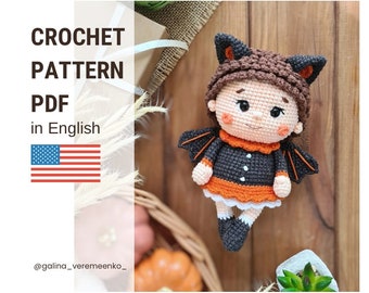 Bat, crochet bat, amigurumi bat, amigurumi pattern, crochet pattern, bat pattern, pdf, Halloween crochet bat pattern, Halloween pattern