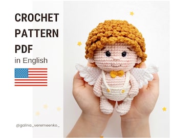 Angel crochet pattern, Cupid crochet pattern, Amigurumi angel doll, Amigurumi crochet toys, Amigurumi pattern cupid. Crochet Christmas