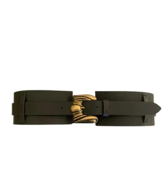 Belt Two In One Black Italian Shoulder Cowhide