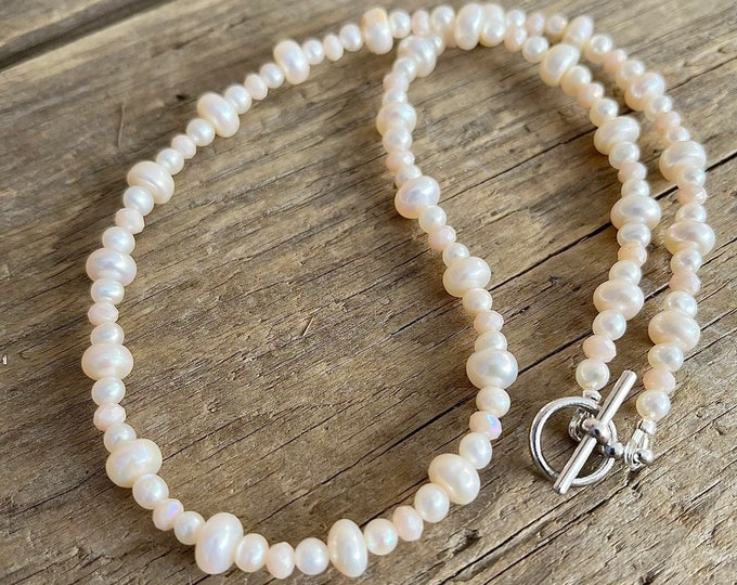 Ivory Freshwater Pearl Necklace - 19 inch