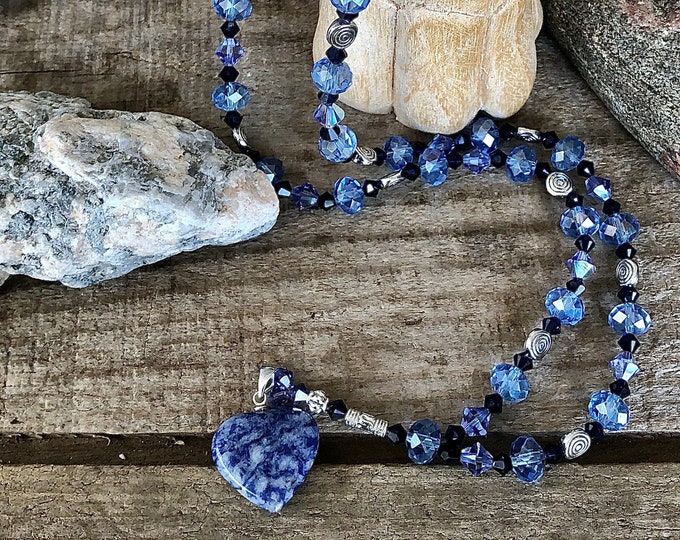 Blue Crystal & Sodalite Necklace