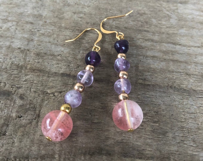 Fluorite Earrings - 2 inch