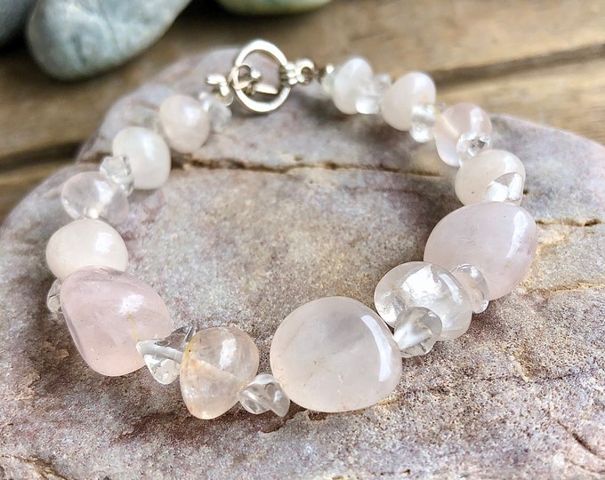 Chunky Rose Quartz Bracelet