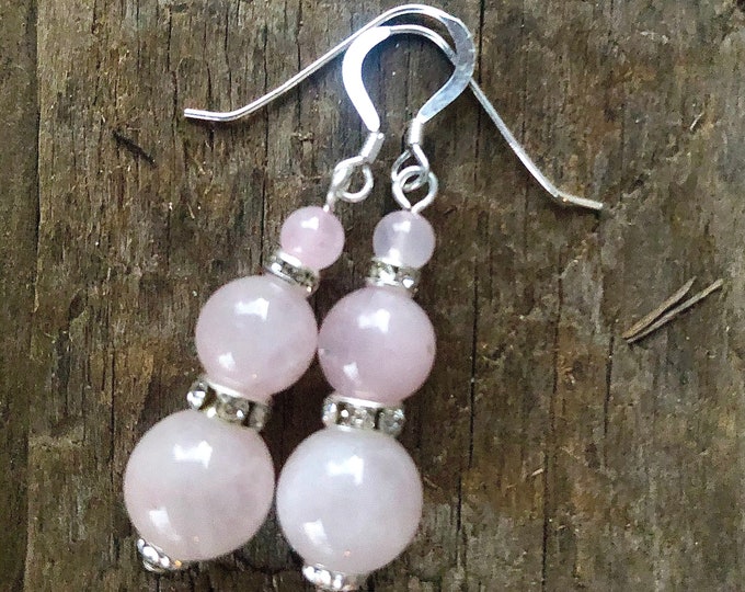 Rose Quartz Earrings