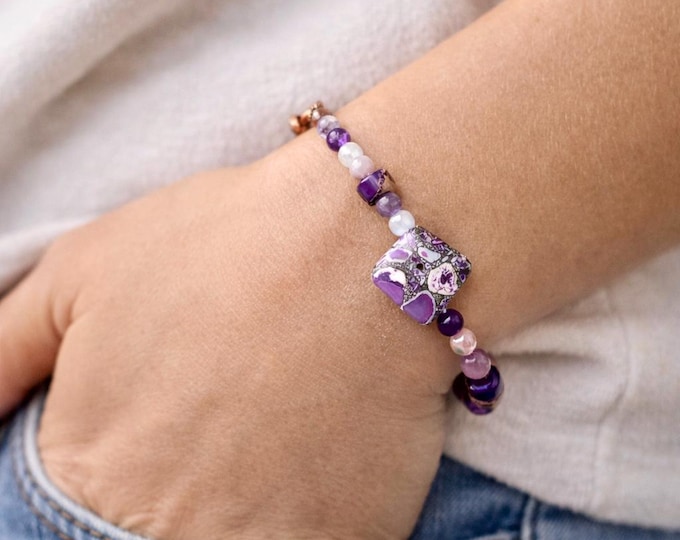 Bohemian Multi-Gemstone Statement Bracelet