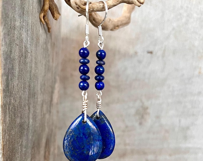 Deep Blue Lapis Lazuli Earrings
