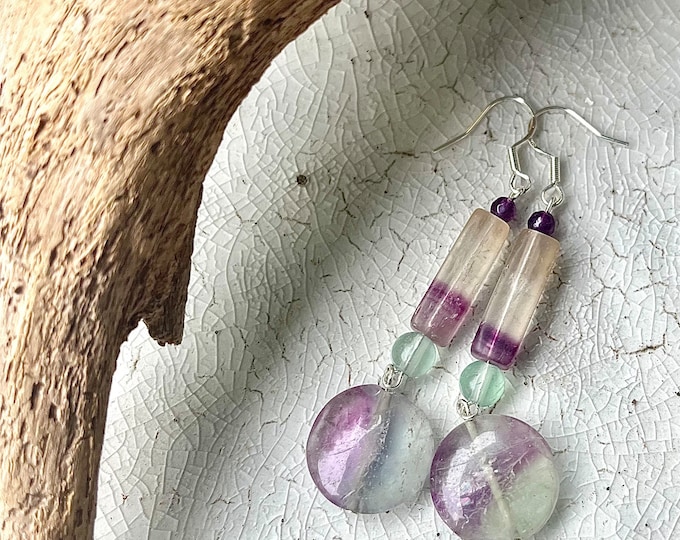 Soft Shades Fluorite Earrings