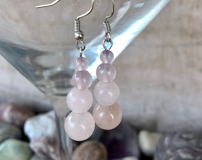 Rose Quartz Drop Earrings