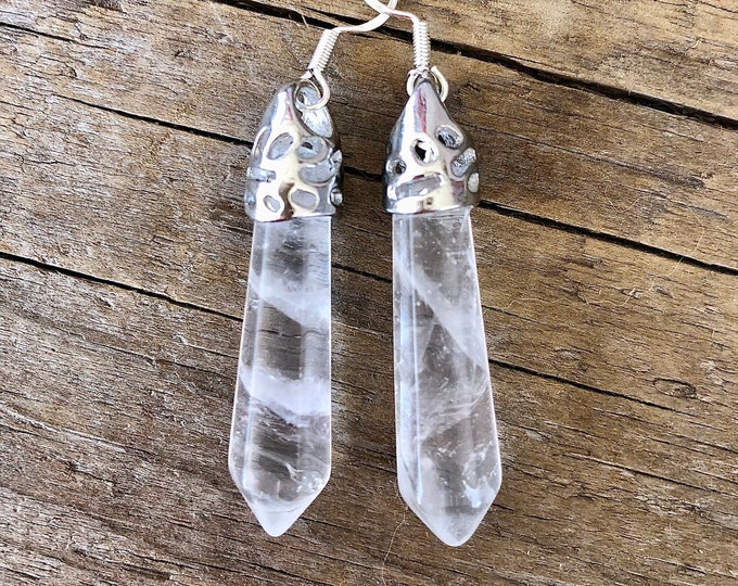 Crystal Quartz Point Earrings
