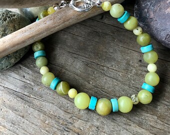 Set Di 4 Braccialetti Boho Con Foglie E Cristalli, Turchesi, Regolabili, Gioielli Da Mano Per Donna - 4
